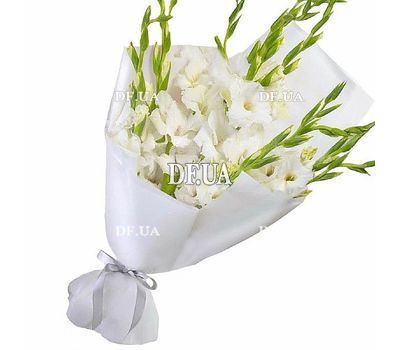 White gladioli for a girl