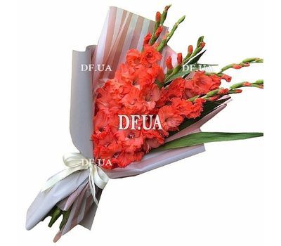 Bouquet of orange gladiolus