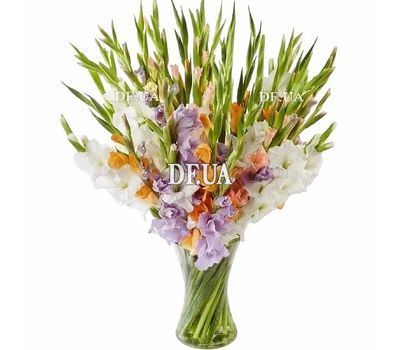 Beautiful bouquet of gladioli