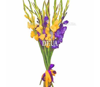Patriotic bouquet in yellow and blue tones