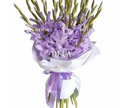Gorgeous bouquet of purple gladiolus