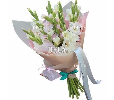 Stylish bouquet of gladioli