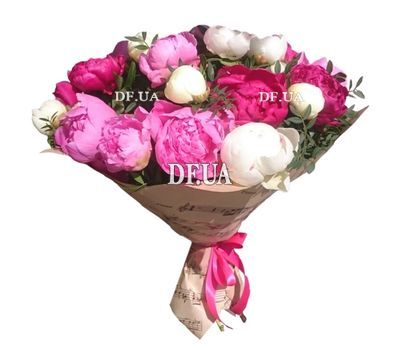 19 multi-colored Ukrainian peonies