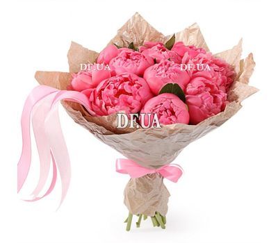 Bright bouquet of peonies