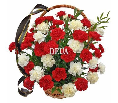 Корзина на похороны из живых цветов