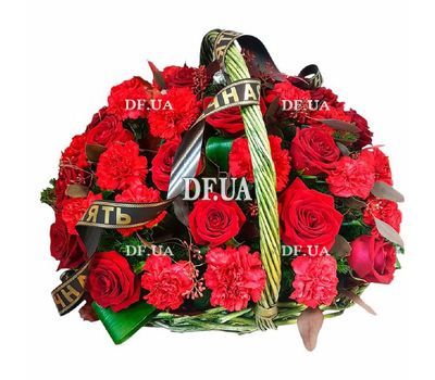 Траурная корзина цветов