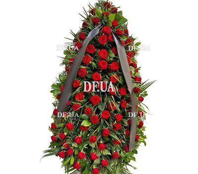 Funeral wreath of roses
