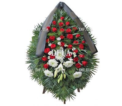 Funeral wreath of flowers