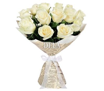 Bouquet of 15 white roses