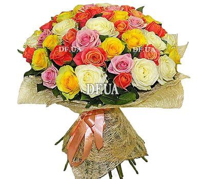 51 multi-colored rose