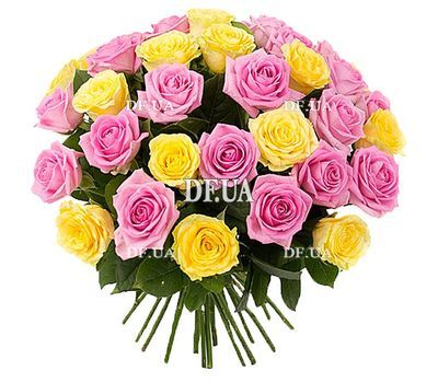 35 multi-colored roses